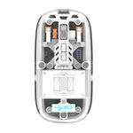 HXSJ T900 เมาส์เกมมิ่งไร้สายโปร่งใสแบบแม่เหล็กสามโหมด