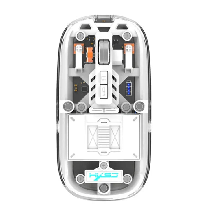 HXSJ T900 เมาส์เกมมิ่งไร้สายโปร่งใสแบบแม่เหล็กสามโหมด