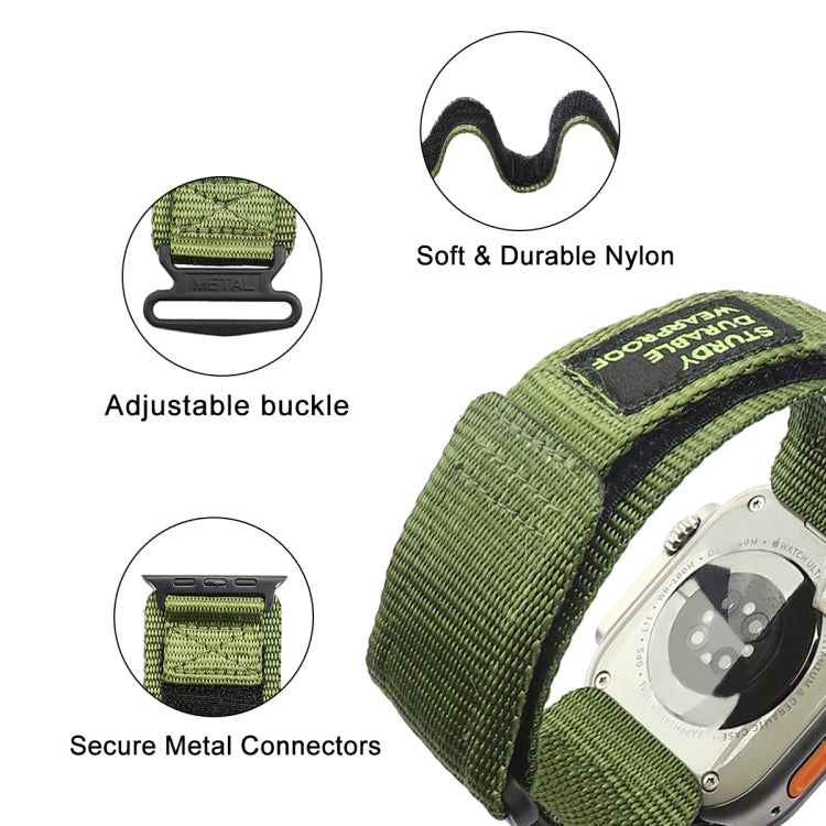 สายรัดนาฬิกาไนลอนสองส่วน AW สำหรับ Apple Watch Series 7 41mm, สำหรับ Apple Watch Series 7 45mm, สำหรับ Apple Watch SE 40mm, สำหรับ Apple Watch SE 44mm, สำหรับ Apple Watch Series 6 40mm, สำหรับ Apple Watch Series 6 44mm, สำหรับ Apple Watch Series 5 44mm