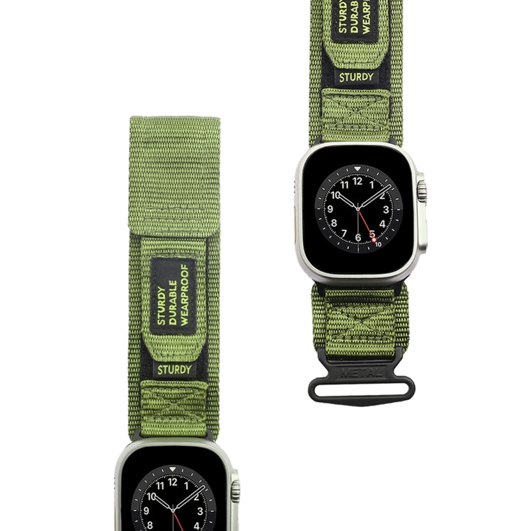 สายรัดนาฬิกาไนลอนสองส่วน AW สำหรับ Apple Watch Series 7 41mm, สำหรับ Apple Watch Series 7 45mm, สำหรับ Apple Watch SE 40mm, สำหรับ Apple Watch SE 44mm, สำหรับ Apple Watch Series 6 40mm, สำหรับ Apple Watch Series 6 44mm, สำหรับ Apple Watch Series 5 44mm