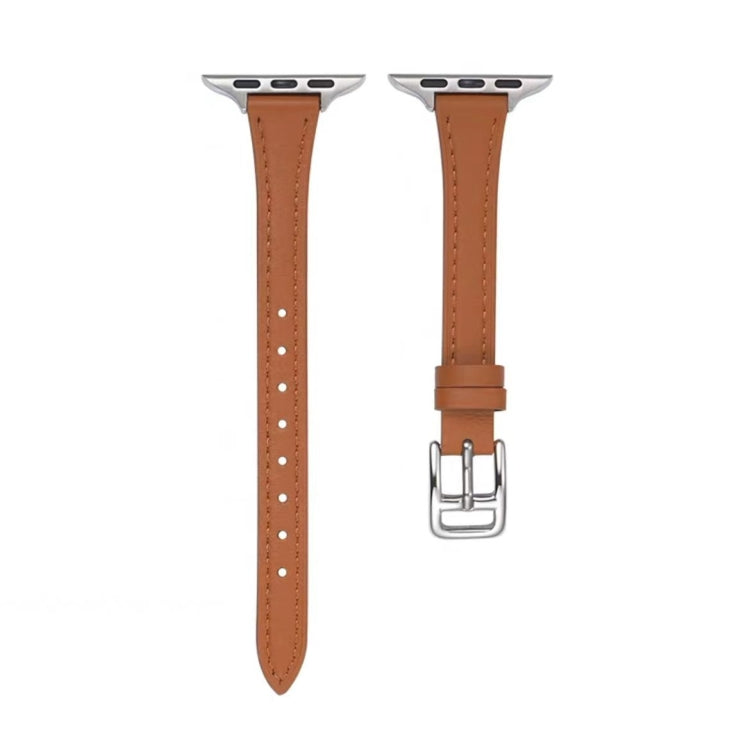 สายรัดนาฬิกาหนังแท้ทรง T แบบบาง สำหรับ Apple Watch Series 2 ขนาด 42 มม., สำหรับ Apple Watch 2 ขนาด 38 มม., สำหรับ Apple Watch ขนาด 42 มม., สำหรับ Apple Watch ขนาด 38 มม.