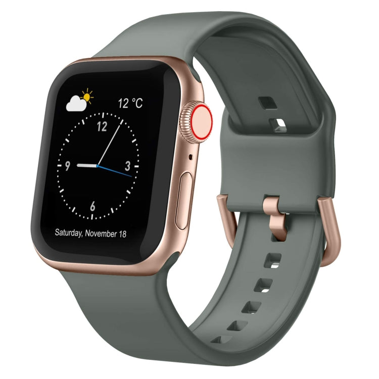Pin Buckle Silicone Watch Band, For Apple Watch Series 6 44mm