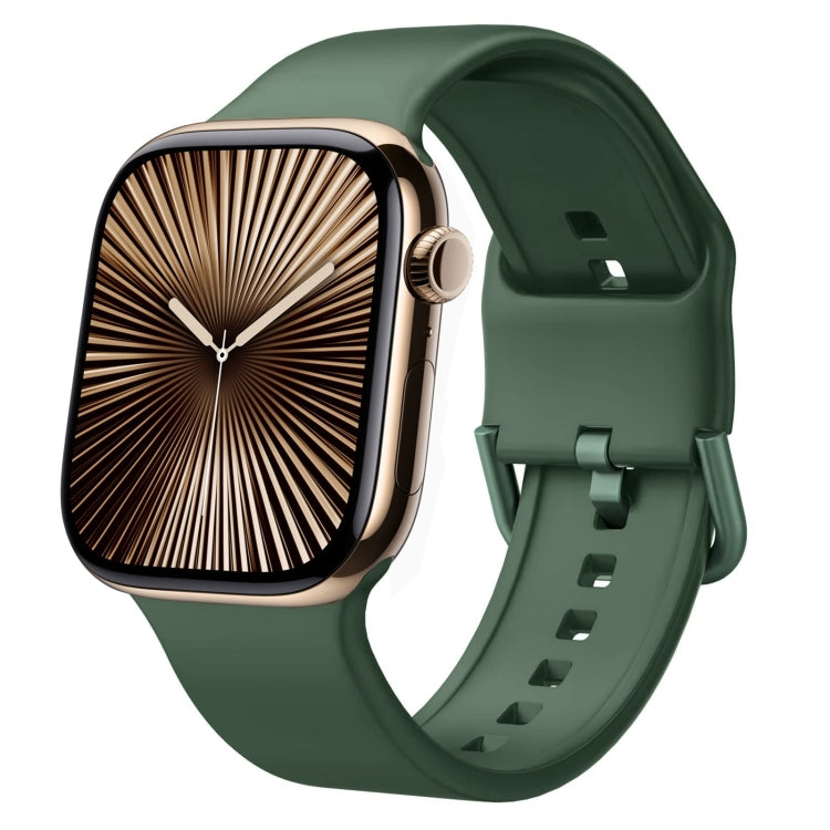 สายรัดนาฬิกาซิลิโคนหัวเข็มขัด สำหรับ Apple Watch Series 10 ขนาด 46 มม.