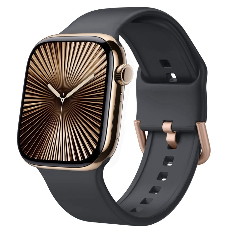 สายรัดนาฬิกาซิลิโคนหัวเข็มขัด สำหรับ Apple Watch Series 10 ขนาด 46 มม.