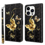 3D Painted Leather Phone Case, For iPhone 15 Pro Max, For iPhone 15 Pro, For iPhone 15 Plus, For iPhone 15