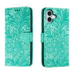 เคสโทรศัพท์หนังแบบพลิกลายดอกไม้ลูกไม้สำหรับนูน สำหรับ iPhone 17e / 16e, สำหรับ iPhone 17 Pro Max, สำหรับ iPhone 17 Pro, สำหรับ iPhone 17, สำหรับ iPhone Air, สำหรับ iPhone 16 Pro Max, สำหรับ iPhone 16 Pro, สำหรับ iPhone 16 Plus