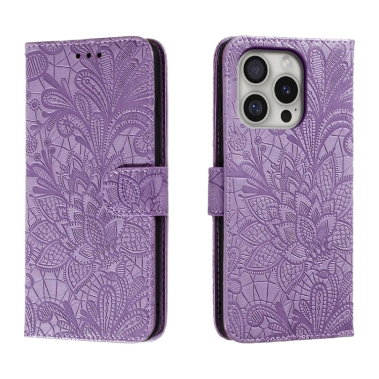 เคสโทรศัพท์หนังแบบพลิกลายดอกไม้ลูกไม้สำหรับนูน สำหรับ iPhone 17e / 16e, สำหรับ iPhone 17 Pro Max, สำหรับ iPhone 17 Pro, สำหรับ iPhone 17, สำหรับ iPhone Air, สำหรับ iPhone 16 Pro Max, สำหรับ iPhone 16 Pro, สำหรับ iPhone 16 Plus