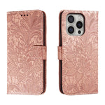 เคสโทรศัพท์หนังแบบพลิกลายดอกไม้ลูกไม้สำหรับนูน สำหรับ iPhone 17e / 16e, สำหรับ iPhone 17 Pro Max, สำหรับ iPhone 17 Pro, สำหรับ iPhone 17, สำหรับ iPhone Air, สำหรับ iPhone 16 Pro Max, สำหรับ iPhone 16 Pro, สำหรับ iPhone 16 Plus
