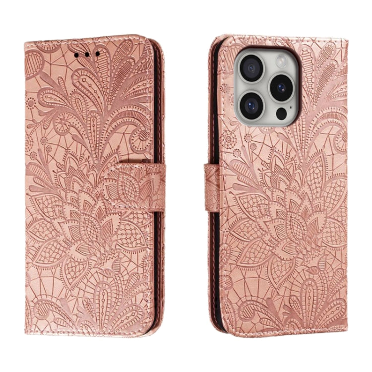 เคสโทรศัพท์หนังแบบพลิกลายดอกไม้ลูกไม้สำหรับนูน สำหรับ iPhone 17e / 16e, สำหรับ iPhone 17 Pro Max, สำหรับ iPhone 17 Pro, สำหรับ iPhone 17, สำหรับ iPhone Air, สำหรับ iPhone 16 Pro Max, สำหรับ iPhone 16 Pro, สำหรับ iPhone 16 Plus