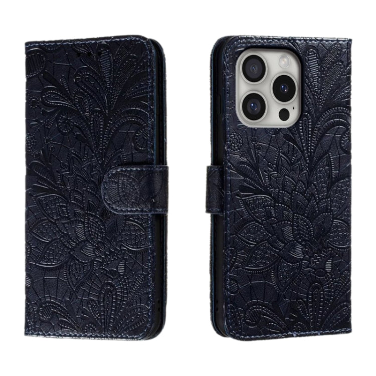 เคสโทรศัพท์หนังแบบพลิกลายดอกไม้ลูกไม้สำหรับนูน สำหรับ iPhone 17e / 16e, สำหรับ iPhone 17 Pro Max, สำหรับ iPhone 17 Pro, สำหรับ iPhone 17, สำหรับ iPhone Air, สำหรับ iPhone 16 Pro Max, สำหรับ iPhone 16 Pro, สำหรับ iPhone 16 Plus