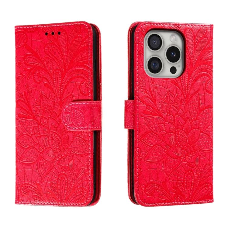 เคสโทรศัพท์หนังแบบพลิกลายดอกไม้ลูกไม้สำหรับนูน สำหรับ iPhone 17e / 16e, สำหรับ iPhone 17 Pro Max, สำหรับ iPhone 17 Pro, สำหรับ iPhone 17, สำหรับ iPhone Air, สำหรับ iPhone 16 Pro Max, สำหรับ iPhone 16 Pro, สำหรับ iPhone 16 Plus