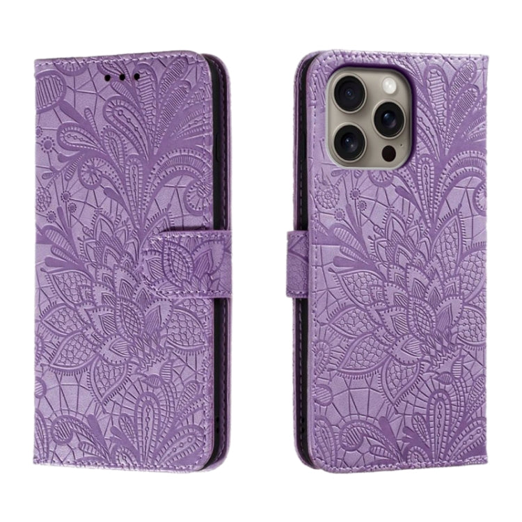 เคสโทรศัพท์หนังแบบพลิกลายดอกไม้ลูกไม้สำหรับนูน สำหรับ iPhone 17e / 16e, สำหรับ iPhone 17 Pro Max, สำหรับ iPhone 17 Pro, สำหรับ iPhone 17, สำหรับ iPhone Air, สำหรับ iPhone 16 Pro Max, สำหรับ iPhone 16 Pro, สำหรับ iPhone 16 Plus