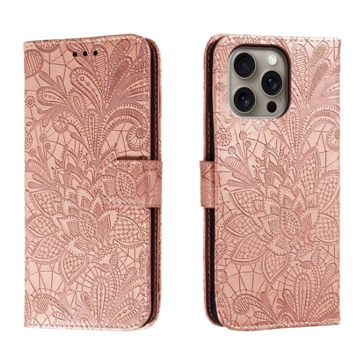 เคสโทรศัพท์หนังแบบพลิกลายดอกไม้ลูกไม้สำหรับนูน สำหรับ iPhone 17e / 16e, สำหรับ iPhone 17 Pro Max, สำหรับ iPhone 17 Pro, สำหรับ iPhone 17, สำหรับ iPhone Air, สำหรับ iPhone 16 Pro Max, สำหรับ iPhone 16 Pro, สำหรับ iPhone 16 Plus