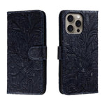 เคสโทรศัพท์หนังแบบพลิกลายดอกไม้ลูกไม้สำหรับนูน สำหรับ iPhone 17e / 16e, สำหรับ iPhone 17 Pro Max, สำหรับ iPhone 17 Pro, สำหรับ iPhone 17, สำหรับ iPhone Air, สำหรับ iPhone 16 Pro Max, สำหรับ iPhone 16 Pro, สำหรับ iPhone 16 Plus
