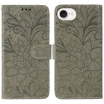 เคสโทรศัพท์หนังแบบพลิกลายดอกไม้ลูกไม้สำหรับนูน สำหรับ iPhone 17e / 16e, สำหรับ iPhone 17 Pro Max, สำหรับ iPhone 17 Pro, สำหรับ iPhone 17, สำหรับ iPhone Air, สำหรับ iPhone 16 Pro Max, สำหรับ iPhone 16 Pro, สำหรับ iPhone 16 Plus