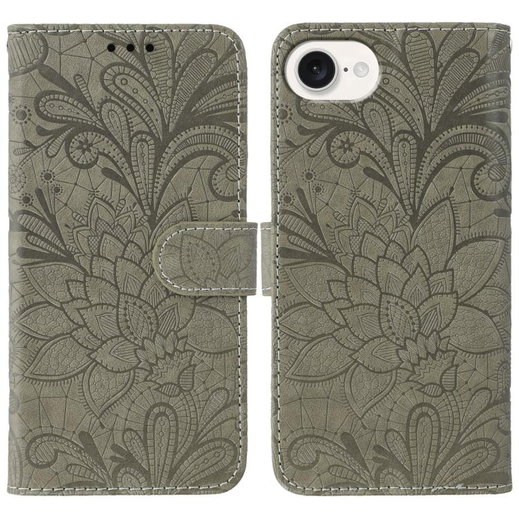 เคสโทรศัพท์หนังแบบพลิกลายดอกไม้ลูกไม้สำหรับนูน สำหรับ iPhone 17e / 16e, สำหรับ iPhone 17 Pro Max, สำหรับ iPhone 17 Pro, สำหรับ iPhone 17, สำหรับ iPhone Air, สำหรับ iPhone 16 Pro Max, สำหรับ iPhone 16 Pro, สำหรับ iPhone 16 Plus