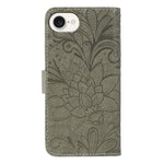เคสโทรศัพท์หนังแบบพลิกลายดอกไม้ลูกไม้สำหรับนูน สำหรับ iPhone 17e / 16e, สำหรับ iPhone 17 Pro Max, สำหรับ iPhone 17 Pro, สำหรับ iPhone 17, สำหรับ iPhone Air, สำหรับ iPhone 16 Pro Max, สำหรับ iPhone 16 Pro, สำหรับ iPhone 16 Plus