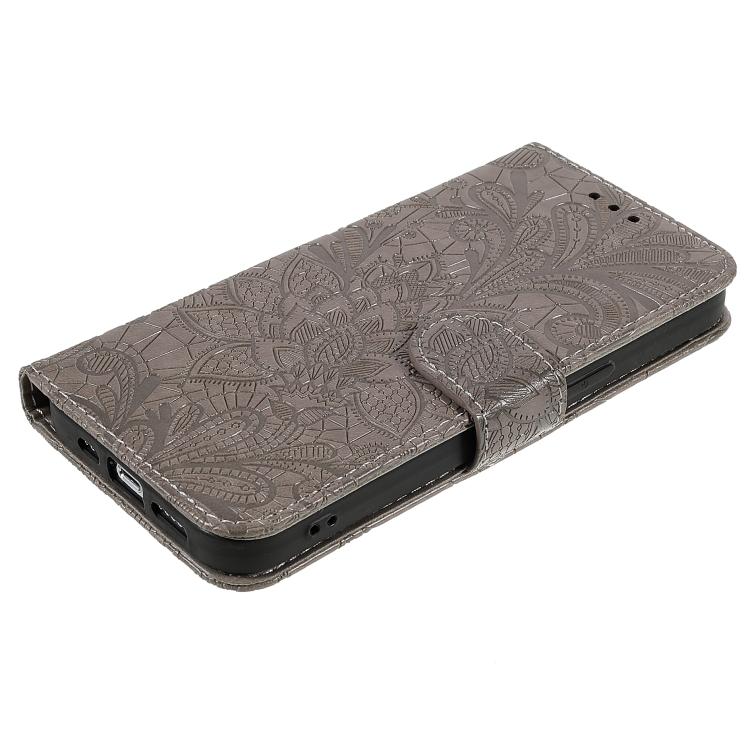 เคสโทรศัพท์หนังแบบพลิกลายดอกไม้ลูกไม้สำหรับนูน สำหรับ iPhone 17e / 16e, สำหรับ iPhone 17 Pro Max, สำหรับ iPhone 17 Pro, สำหรับ iPhone 17, สำหรับ iPhone Air, สำหรับ iPhone 16 Pro Max, สำหรับ iPhone 16 Pro, สำหรับ iPhone 16 Plus