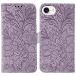 เคสโทรศัพท์หนังแบบพลิกลายดอกไม้ลูกไม้สำหรับนูน สำหรับ iPhone 17e / 16e, สำหรับ iPhone 17 Pro Max, สำหรับ iPhone 17 Pro, สำหรับ iPhone 17, สำหรับ iPhone Air, สำหรับ iPhone 16 Pro Max, สำหรับ iPhone 16 Pro, สำหรับ iPhone 16 Plus