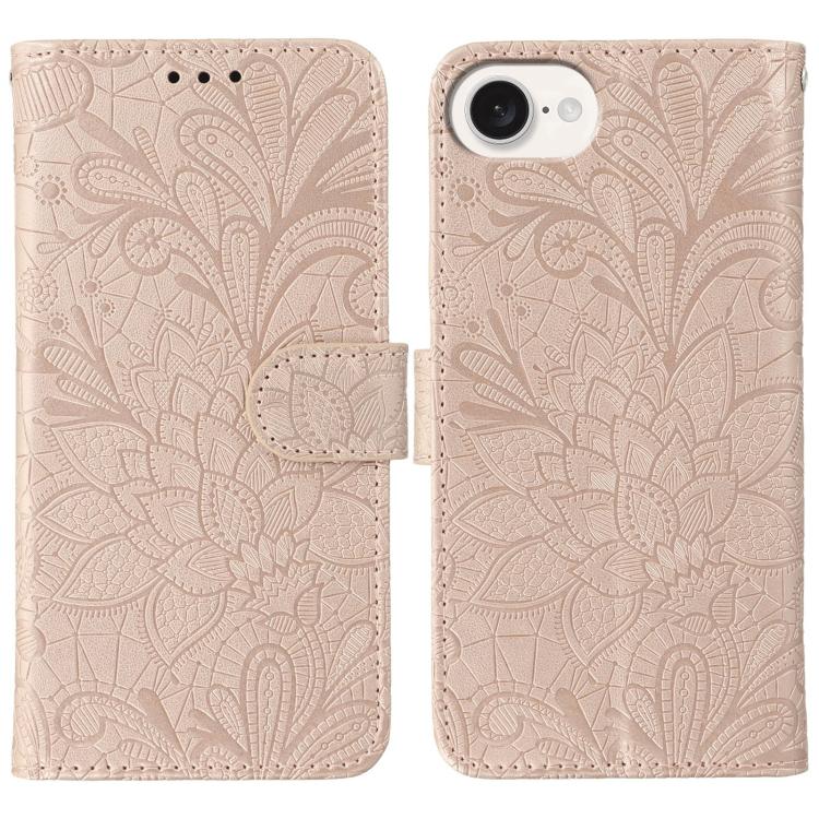 เคสโทรศัพท์หนังแบบพลิกลายดอกไม้ลูกไม้สำหรับนูน สำหรับ iPhone 17e / 16e, สำหรับ iPhone 17 Pro Max, สำหรับ iPhone 17 Pro, สำหรับ iPhone 17, สำหรับ iPhone Air, สำหรับ iPhone 16 Pro Max, สำหรับ iPhone 16 Pro, สำหรับ iPhone 16 Plus
