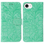 เคสโทรศัพท์หนังแบบพลิกลายดอกไม้ลูกไม้สำหรับนูน สำหรับ iPhone 17e / 16e, สำหรับ iPhone 17 Pro Max, สำหรับ iPhone 17 Pro, สำหรับ iPhone 17, สำหรับ iPhone Air, สำหรับ iPhone 16 Pro Max, สำหรับ iPhone 16 Pro, สำหรับ iPhone 16 Plus