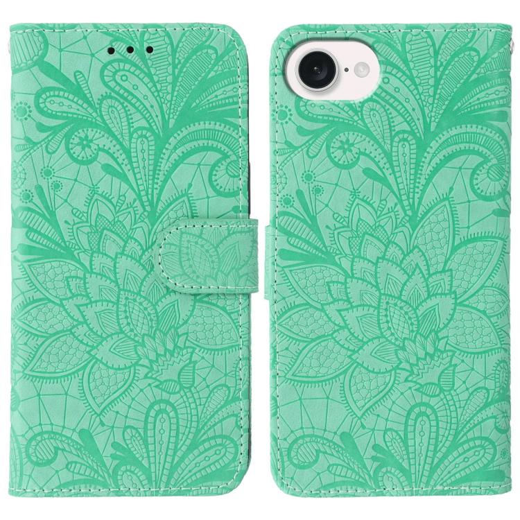 เคสโทรศัพท์หนังแบบพลิกลายดอกไม้ลูกไม้สำหรับนูน สำหรับ iPhone 17e / 16e, สำหรับ iPhone 17 Pro Max, สำหรับ iPhone 17 Pro, สำหรับ iPhone 17, สำหรับ iPhone Air, สำหรับ iPhone 16 Pro Max, สำหรับ iPhone 16 Pro, สำหรับ iPhone 16 Plus