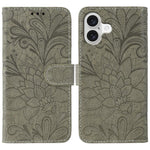 เคสโทรศัพท์หนังแบบพลิกลายดอกไม้ลูกไม้สำหรับนูน สำหรับ iPhone 17e / 16e, สำหรับ iPhone 17 Pro Max, สำหรับ iPhone 17 Pro, สำหรับ iPhone 17, สำหรับ iPhone Air, สำหรับ iPhone 16 Pro Max, สำหรับ iPhone 16 Pro, สำหรับ iPhone 16 Plus