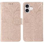 เคสโทรศัพท์หนังแบบพลิกลายดอกไม้ลูกไม้สำหรับนูน สำหรับ iPhone 17e / 16e, สำหรับ iPhone 17 Pro Max, สำหรับ iPhone 17 Pro, สำหรับ iPhone 17, สำหรับ iPhone Air, สำหรับ iPhone 16 Pro Max, สำหรับ iPhone 16 Pro, สำหรับ iPhone 16 Plus