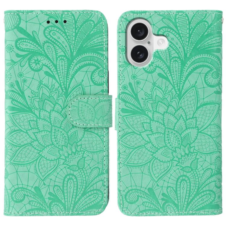 เคสโทรศัพท์หนังแบบพลิกลายดอกไม้ลูกไม้สำหรับนูน สำหรับ iPhone 17e / 16e, สำหรับ iPhone 17 Pro Max, สำหรับ iPhone 17 Pro, สำหรับ iPhone 17, สำหรับ iPhone Air, สำหรับ iPhone 16 Pro Max, สำหรับ iPhone 16 Pro, สำหรับ iPhone 16 Plus