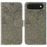 เคสโทรศัพท์หนังแบบพลิกลายดอกไม้ลูกไม้สำหรับนูน สำหรับ iPhone 17e / 16e, สำหรับ iPhone 17 Pro Max, สำหรับ iPhone 17 Pro, สำหรับ iPhone 17, สำหรับ iPhone Air, สำหรับ iPhone 16 Pro Max, สำหรับ iPhone 16 Pro, สำหรับ iPhone 16 Plus