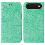 เคสโทรศัพท์หนังแบบพลิกลายดอกไม้ลูกไม้สำหรับนูน สำหรับ iPhone 17e / 16e, สำหรับ iPhone 17 Pro Max, สำหรับ iPhone 17 Pro, สำหรับ iPhone 17, สำหรับ iPhone Air, สำหรับ iPhone 16 Pro Max, สำหรับ iPhone 16 Pro, สำหรับ iPhone 16 Plus