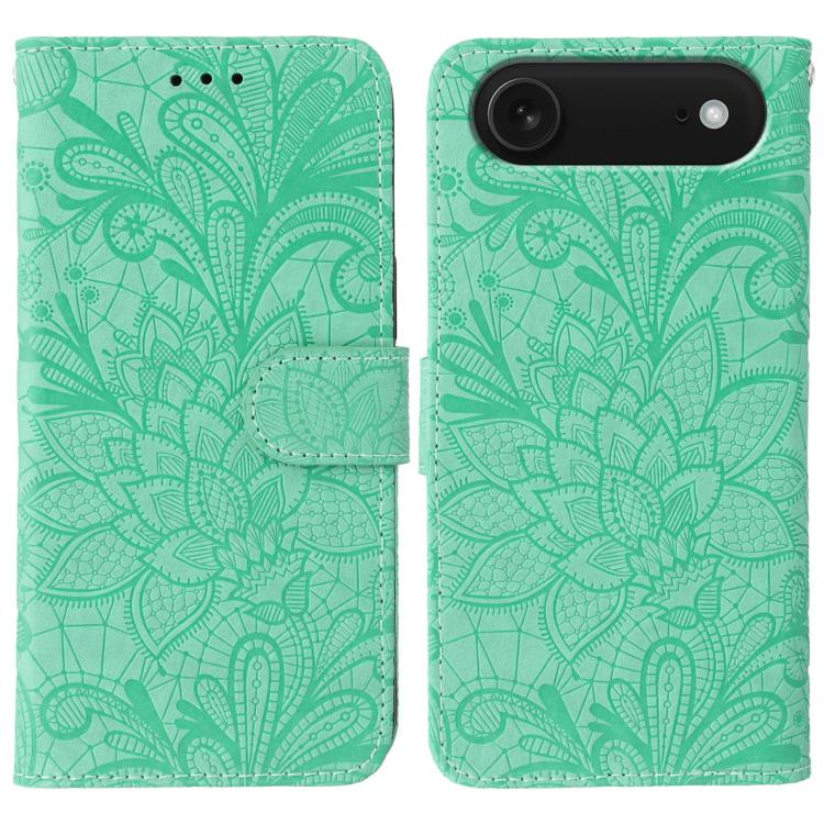 เคสโทรศัพท์หนังแบบพลิกลายดอกไม้ลูกไม้สำหรับนูน สำหรับ iPhone 17e / 16e, สำหรับ iPhone 17 Pro Max, สำหรับ iPhone 17 Pro, สำหรับ iPhone 17, สำหรับ iPhone Air, สำหรับ iPhone 16 Pro Max, สำหรับ iPhone 16 Pro, สำหรับ iPhone 16 Plus