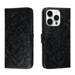 เคสโทรศัพท์หนังลายพระอาทิตย์ Mandala สำหรับนูน สำหรับ iPhone 16e / 17e, สำหรับ iPhone 17 Pro Max, สำหรับ iPhone 17 Pro, สำหรับ iPhone 17, สำหรับ iPhone Air, สำหรับ iPhone 15 Pro Max