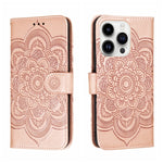 เคสโทรศัพท์หนังลายพระอาทิตย์ Mandala สำหรับนูน สำหรับ iPhone 16e / 17e, สำหรับ iPhone 17 Pro Max, สำหรับ iPhone 17 Pro, สำหรับ iPhone 17, สำหรับ iPhone Air, สำหรับ iPhone 15 Pro Max