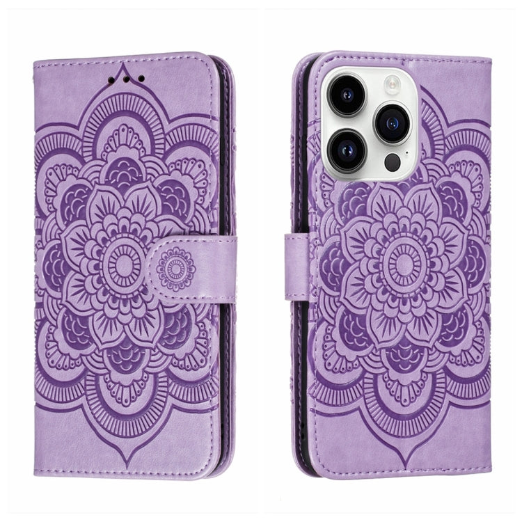 เคสโทรศัพท์หนังลายพระอาทิตย์ Mandala สำหรับนูน สำหรับ iPhone 16e / 17e, สำหรับ iPhone 17 Pro Max, สำหรับ iPhone 17 Pro, สำหรับ iPhone 17, สำหรับ iPhone Air, สำหรับ iPhone 15 Pro Max