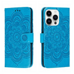 เคสโทรศัพท์หนังลายพระอาทิตย์ Mandala สำหรับนูน สำหรับ iPhone 16e / 17e, สำหรับ iPhone 17 Pro Max, สำหรับ iPhone 17 Pro, สำหรับ iPhone 17, สำหรับ iPhone Air, สำหรับ iPhone 15 Pro Max