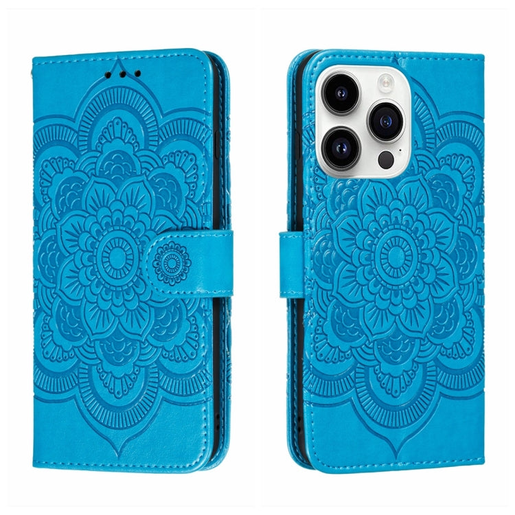 เคสโทรศัพท์หนังลายพระอาทิตย์ Mandala สำหรับนูน สำหรับ iPhone 16e / 17e, สำหรับ iPhone 17 Pro Max, สำหรับ iPhone 17 Pro, สำหรับ iPhone 17, สำหรับ iPhone Air, สำหรับ iPhone 15 Pro Max