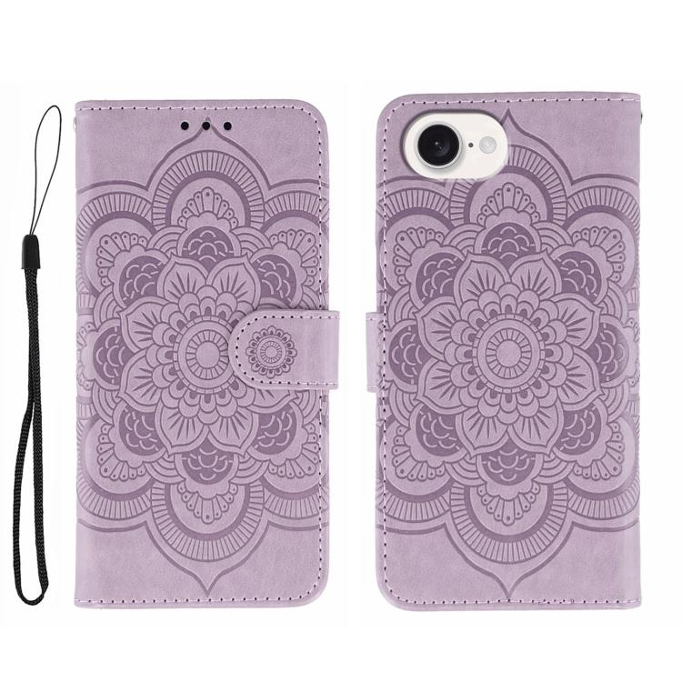 เคสโทรศัพท์หนังลายพระอาทิตย์ Mandala สำหรับนูน สำหรับ iPhone 16e / 17e, สำหรับ iPhone 17 Pro Max, สำหรับ iPhone 17 Pro, สำหรับ iPhone 17, สำหรับ iPhone Air, สำหรับ iPhone 15 Pro Max