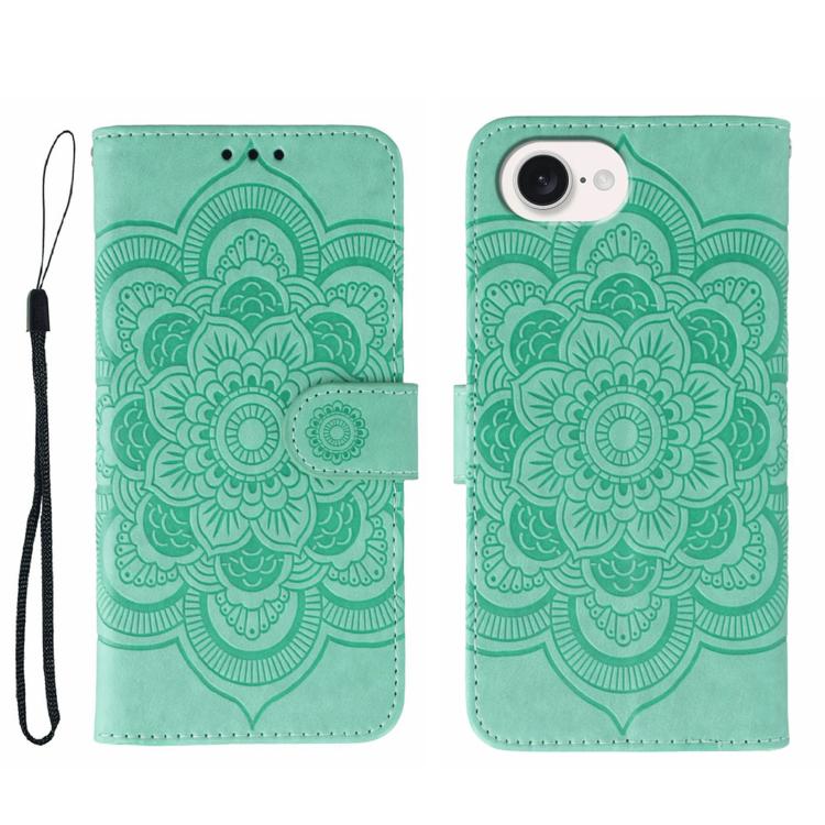 เคสโทรศัพท์หนังลายพระอาทิตย์ Mandala สำหรับนูน สำหรับ iPhone 16e / 17e, สำหรับ iPhone 17 Pro Max, สำหรับ iPhone 17 Pro, สำหรับ iPhone 17, สำหรับ iPhone Air, สำหรับ iPhone 15 Pro Max