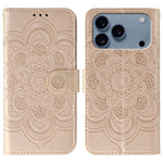 เคสโทรศัพท์หนังลายพระอาทิตย์ Mandala สำหรับนูน สำหรับ iPhone 16e / 17e, สำหรับ iPhone 17 Pro Max, สำหรับ iPhone 17 Pro, สำหรับ iPhone 17, สำหรับ iPhone Air, สำหรับ iPhone 15 Pro Max