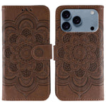 เคสโทรศัพท์หนังลายพระอาทิตย์ Mandala สำหรับนูน สำหรับ iPhone 16e / 17e, สำหรับ iPhone 17 Pro Max, สำหรับ iPhone 17 Pro, สำหรับ iPhone 17, สำหรับ iPhone Air, สำหรับ iPhone 15 Pro Max
