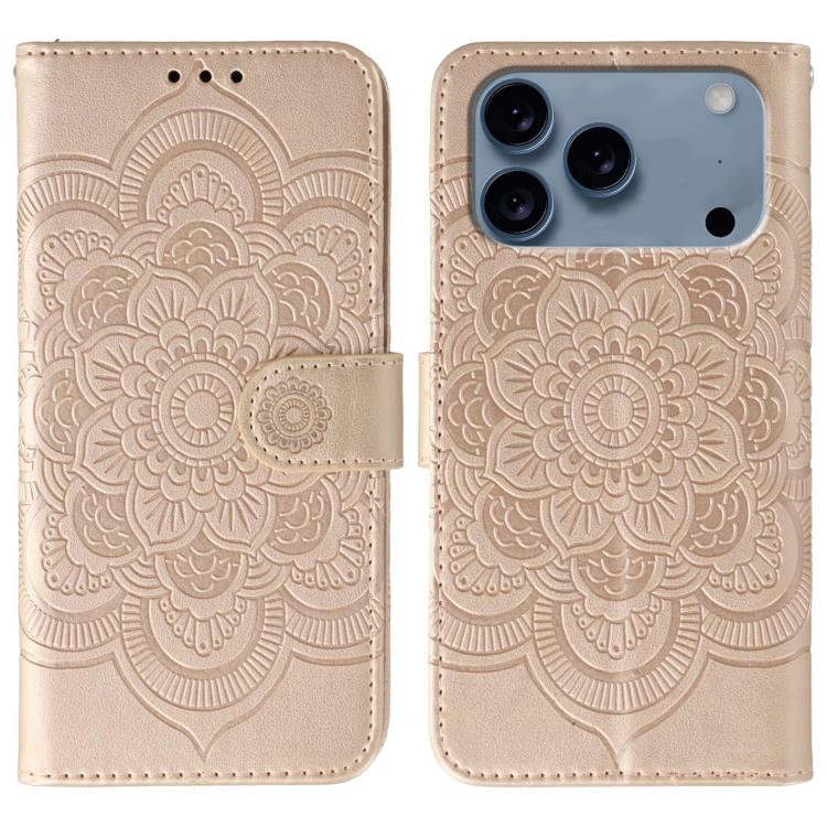 เคสโทรศัพท์หนังลายพระอาทิตย์ Mandala สำหรับนูน สำหรับ iPhone 16e / 17e, สำหรับ iPhone 17 Pro Max, สำหรับ iPhone 17 Pro, สำหรับ iPhone 17, สำหรับ iPhone Air, สำหรับ iPhone 15 Pro Max