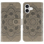 เคสโทรศัพท์หนังลายพระอาทิตย์ Mandala สำหรับนูน สำหรับ iPhone 16e / 17e, สำหรับ iPhone 17 Pro Max, สำหรับ iPhone 17 Pro, สำหรับ iPhone 17, สำหรับ iPhone Air, สำหรับ iPhone 15 Pro Max
