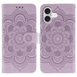 เคสโทรศัพท์หนังลายพระอาทิตย์ Mandala สำหรับนูน สำหรับ iPhone 16e / 17e, สำหรับ iPhone 17 Pro Max, สำหรับ iPhone 17 Pro, สำหรับ iPhone 17, สำหรับ iPhone Air, สำหรับ iPhone 15 Pro Max
