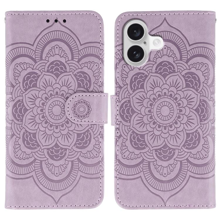 เคสโทรศัพท์หนังลายพระอาทิตย์ Mandala สำหรับนูน สำหรับ iPhone 16e / 17e, สำหรับ iPhone 17 Pro Max, สำหรับ iPhone 17 Pro, สำหรับ iPhone 17, สำหรับ iPhone Air, สำหรับ iPhone 15 Pro Max