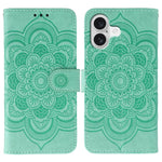 เคสโทรศัพท์หนังลายพระอาทิตย์ Mandala สำหรับนูน สำหรับ iPhone 16e / 17e, สำหรับ iPhone 17 Pro Max, สำหรับ iPhone 17 Pro, สำหรับ iPhone 17, สำหรับ iPhone Air, สำหรับ iPhone 15 Pro Max