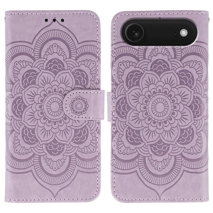 เคสโทรศัพท์หนังลายพระอาทิตย์ Mandala สำหรับนูน สำหรับ iPhone 16e / 17e, สำหรับ iPhone 17 Pro Max, สำหรับ iPhone 17 Pro, สำหรับ iPhone 17, สำหรับ iPhone Air, สำหรับ iPhone 15 Pro Max