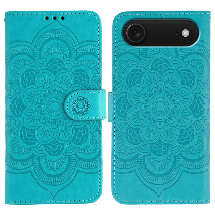 เคสโทรศัพท์หนังลายพระอาทิตย์ Mandala สำหรับนูน สำหรับ iPhone 16e / 17e, สำหรับ iPhone 17 Pro Max, สำหรับ iPhone 17 Pro, สำหรับ iPhone 17, สำหรับ iPhone Air, สำหรับ iPhone 15 Pro Max