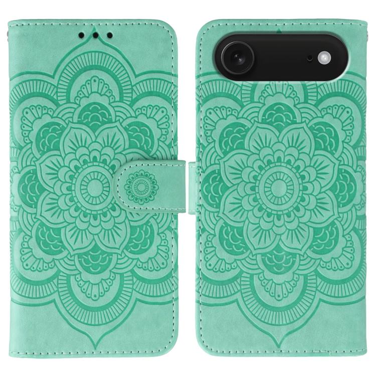 เคสโทรศัพท์หนังลายพระอาทิตย์ Mandala สำหรับนูน สำหรับ iPhone 16e / 17e, สำหรับ iPhone 17 Pro Max, สำหรับ iPhone 17 Pro, สำหรับ iPhone 17, สำหรับ iPhone Air, สำหรับ iPhone 15 Pro Max