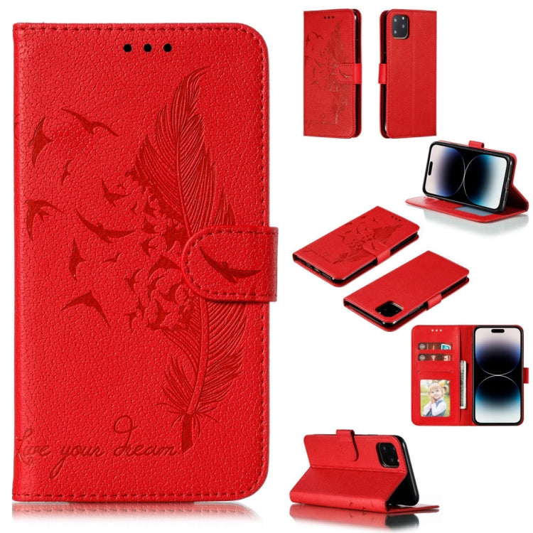 เคสโทรศัพท์หนังลายลิ้นจี่ลายขนนก สำหรับ iPhone 17 Pro Max, สำหรับ iPhone 17 Pro, สำหรับ iPhone 17, สำหรับ iPhone Air, สำหรับ iPhone 15 Pro Max, สำหรับ iPhone 15 Pro, สำหรับ iPhone 15 Plus, สำหรับ iPhone 15